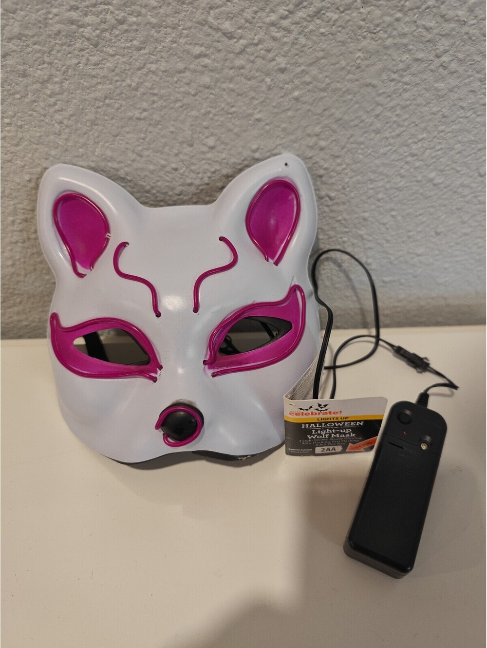 Celebrate It Halloween Light-Up Wolf Mask with Battery Pack
